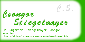 csongor stiegelmayer business card